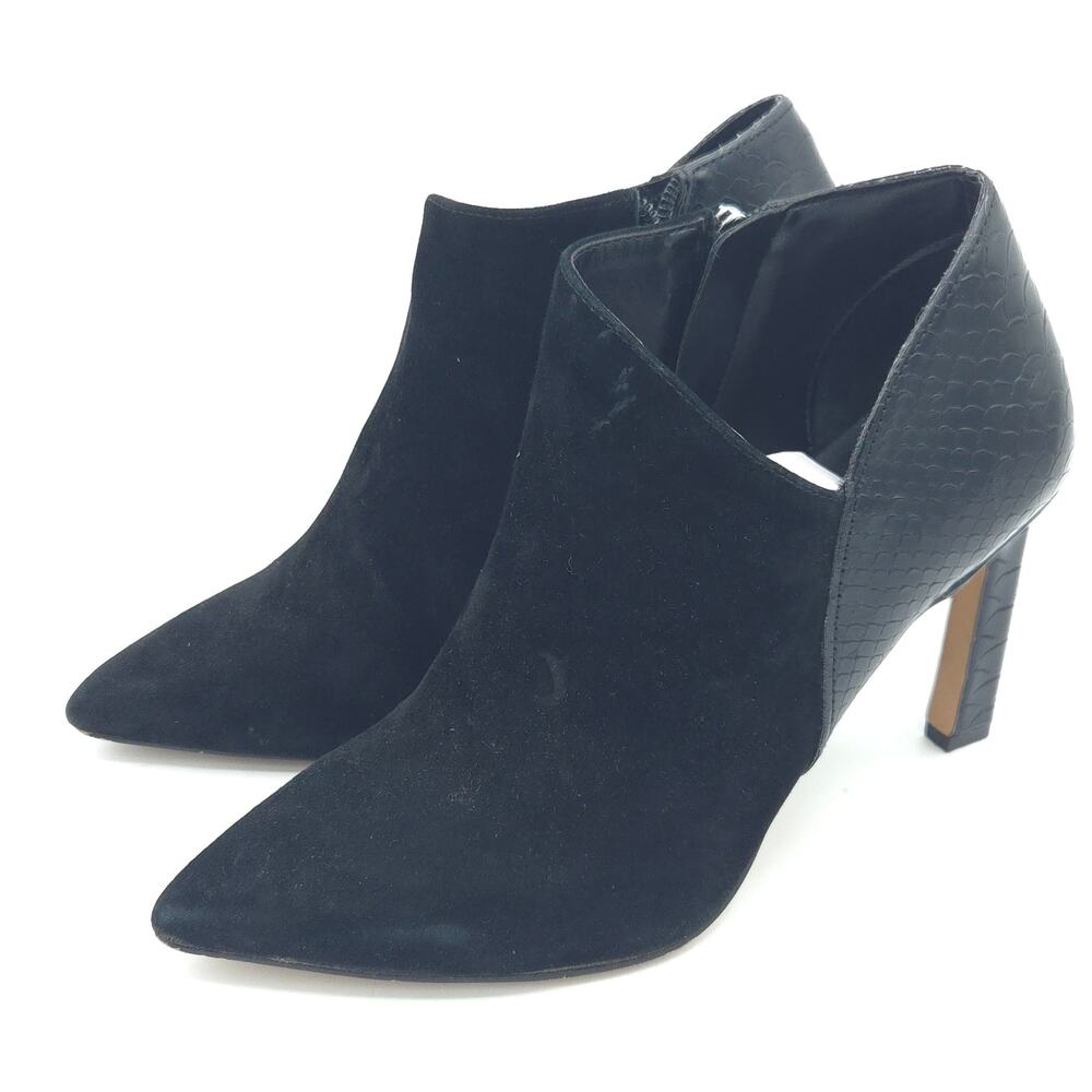 Vince Camuto Selsta ankle booties Women's Size 7.5 black suede stiletto heel